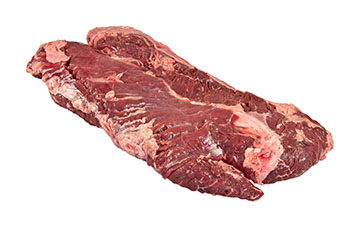 Whole grass-fed beef hanger steak, raw