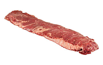 Whole grass-fed beef outside skirt, raw