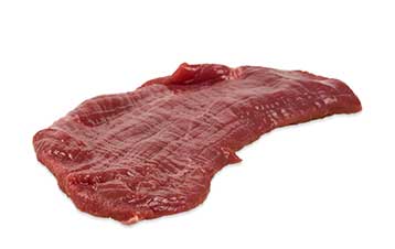 Venison flank steak, raw