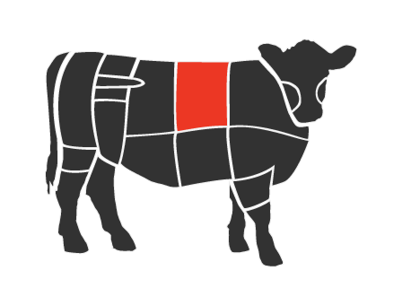 bone-in ribeye section