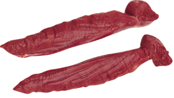 Two whole venison tenderloins, raw