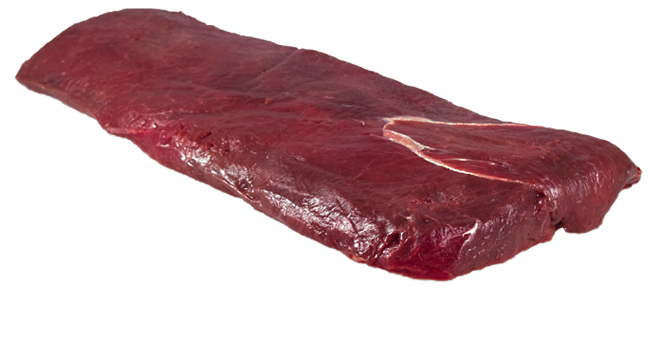 Boneless Canadian elk striploin, raw