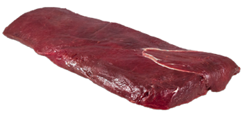 Boneless Canadian elk striploin, raw