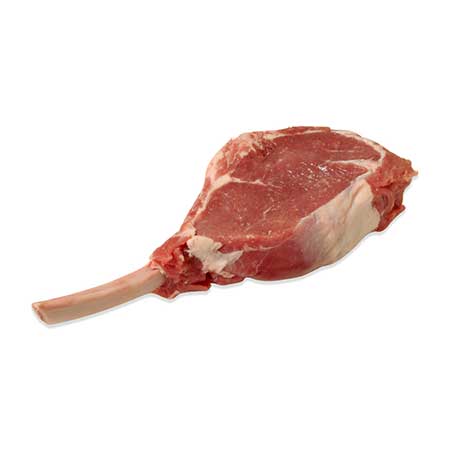 Grain-fed veal chop with frenched bone, raw