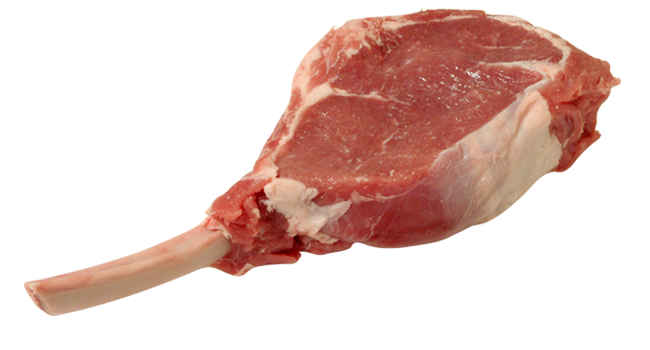 Sobeval Premium French veal chop with frenched bone, raw