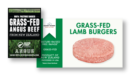 Example of labeling for grass-fed beef and lamb