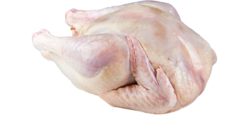 Whole Poulet Rouge chicken, raw