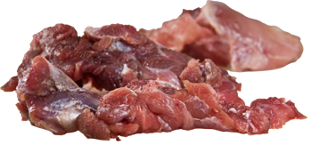 Raw boneless turtle meat